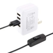 Raspberry Pi用電源セット 5V 5.0A 4USBポート Pi3×2台 フル負荷検証済 Single Cable TSI-Pi039-5V5A×4W-1C