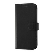 INA-KFL1ELC1/BB [らくらくスマートフォン me F-01L 手帳型ケース ベーシックレザー/ブラック/ブラック]