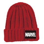 キャラクターアソート リブニットキャップ タグワッペン付き B MARVEL レッド [キャラクターグッズ]