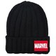 キャラクターアソート リブニットキャップ タグワッペン付き C MARVEL ブラック [キャラクターグッズ]