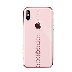 iPhone XS Max 対応 Lucky star Crystal Case ローズGD