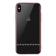 iPhone XS/iPhone X 対応 Crystal love Case ローズGD