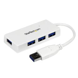 4ポートUSB3.0ハブ ポータブルミニUSB Hub ホワイト ST4300MINU3W