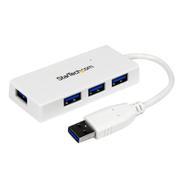 4ポートUSB3.0ハブ ポータブルミニUSB Hub ホワイト ST4300MINU3W