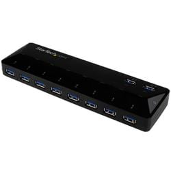 10ポートUSB 3.0ハブ 急速充電専用ポート搭載(2ポート x 1.5A) ST103008U2C