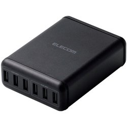 USB AC充電器 MPA-ACD03シリーズ 合計最大60W USB-A×6 おまかせ充電対応 電源ケーブル付き（1.5m） ブラック MPA-ACD03BK