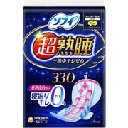 ソフィ 超熟睡ガード330 特に多い夜用 羽つき 33cm 14個 [生理用ナプキン]