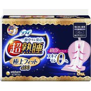 ソフィ 超熟睡 極上フィット400 安心スリムタイプ 特に多い夜用 羽つき 40cm 8個 [生理用ナプキン]