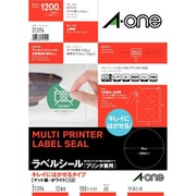 ラベルシール プリンタ兼用 キレイにはがせるタイプ マット紙 ホワイト 12面 丸型 100入 31394
