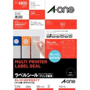 ラベルシール プリンタ兼用 キレイにはがせるタイプ マット紙 ホワイト 48面 丸型 100入 31396