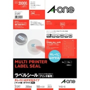 ラベルシール プリンタ兼用 キレイにはがせるタイプ マット紙 ホワイト 200面 100入 31397