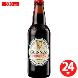 GUINNESS EXTRA STOUT（ギネスエクストラスタウト）5度 330ml瓶×24本（ケース） [ビール]