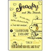 マンスリー手帳 2019年2月始まり AB6サイズ PEANUTS/スヌーピー ロゴ イエロー P-13423