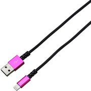 PREMIUM Lightningケーブル 2.4A 1m マゼンタ BUSLAN100MA