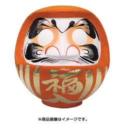 福だるま 12号 オレンジ 【当選祈願・協力一致】 34×31×33cm HKDM-12-OR-16