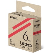 Latecoテープ 8m巻 6mm 赤に黒文字 XB-6RD