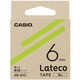 Latecoテープ 8m巻 6mm 黄緑に黒文字 XB-6YG