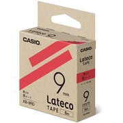 Latecoテープ 8m巻 9mm 赤に黒文字 XB-9RD