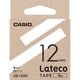 Latecoテープ 8m巻 12mm 白に黒文字 XB-12WE
