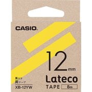 Latecoテープ 8m巻 12mm 黄に黒文字 XB-12YW