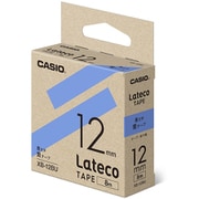 Latecoテープ 8m巻 12mm 青に黒文字 XB-12BU