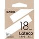 Latecoテープ 8m巻 18mm 白に黒文字 XB-18WE