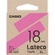 Latecoテープ 8m巻 18mm ピンクに黒文字 XB-18PK