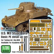 DE35022 [1/35 ディティールアップパーツ WWII米 M3軽戦車後期型 エッチング基本セット(タミヤ用)]