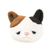 58433-10 [プレミアムねむねむアニマルズ ぽんぽんシリーズ ブローチ ミケネコのゆず]