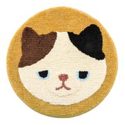 58846-10 [ねむねむアニマルズ ラウンドマット ミケネコのゆず]