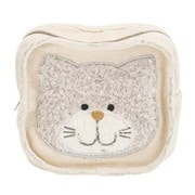 38428-72 [ねこのチャーミー マチ付きポーチ 灰色猫のグー]