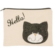 38429-73 [ねこのチャーミー フラットポーチ 黒猫のブー]