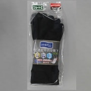 ソックス デオセル5本指カカト付 ショート丈 黒 L 25~27cm 4105-2P