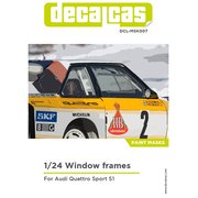 マスキングシート DCL-MSK007 アウディ・クアトロ スポーツS1用 ウインドウペイントマスクシート [1/24 プラモデル用品]