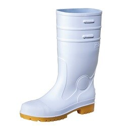 厨房用長靴 ゾナセーフティー 鋼製先芯 抗菌・耐油配合 インソール付 S-01 白 25.0cm
