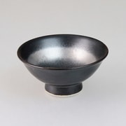 有田焼 黒マット銀帯 平盃