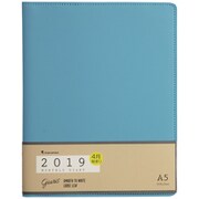 2019年4月始まり ジウリス A5 月間ダイアリー 見開き1ヶ月 ブルー FD290-19A-02