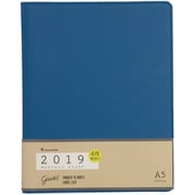 2019年4月始まり ジウリス A5 月間ダイアリー 見開き1ヶ月 ネイビー FD290-19A-72