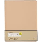 2019年4月始まり ジウリス A5 月間ダイアリー 見開き1ヶ月 ベージュ FD290-19A-21
