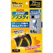 108342 [もも用サポーター アスメディーサポーター サポートレベル3 ちゃんとしめるスリーブタイプ 左右兼用 ブラック 1枚入り]