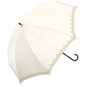 31255 日傘 スタープリント 47cm ホワイト 手開き傘