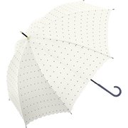 819005 婦人長傘 squaredot 60cm オフホワイト