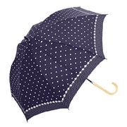 919002 晴雨兼用長傘 BJ/ダブルドットレース58cm NV
