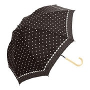 919002 晴雨兼用長傘 BJ/ダブルドットレース58cm BK