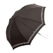 919005 晴雨兼用長傘 スカラップ 50cm ブラック
