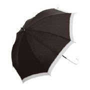 919008 晴雨兼用長傘 無地ボーダー 50cm ブラック
