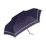 929002 晴雨兼用折り畳み傘 ダブルドットレース 55cm NV