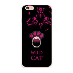 IQ-NIKU-7SR-W [iPhone SE（第2世代）/8 4.7インチ用 肉球リングホルダーケース ワイルドキャット]