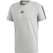 FSD70 [M MUSTHAVES 3STRIPES Tシャツ ミディアムグレイヘザー×ブラック J/M]