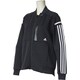 FTK79 [W adidas 24/7 ヘザー ウォームアップジャケット ブラック J/M]